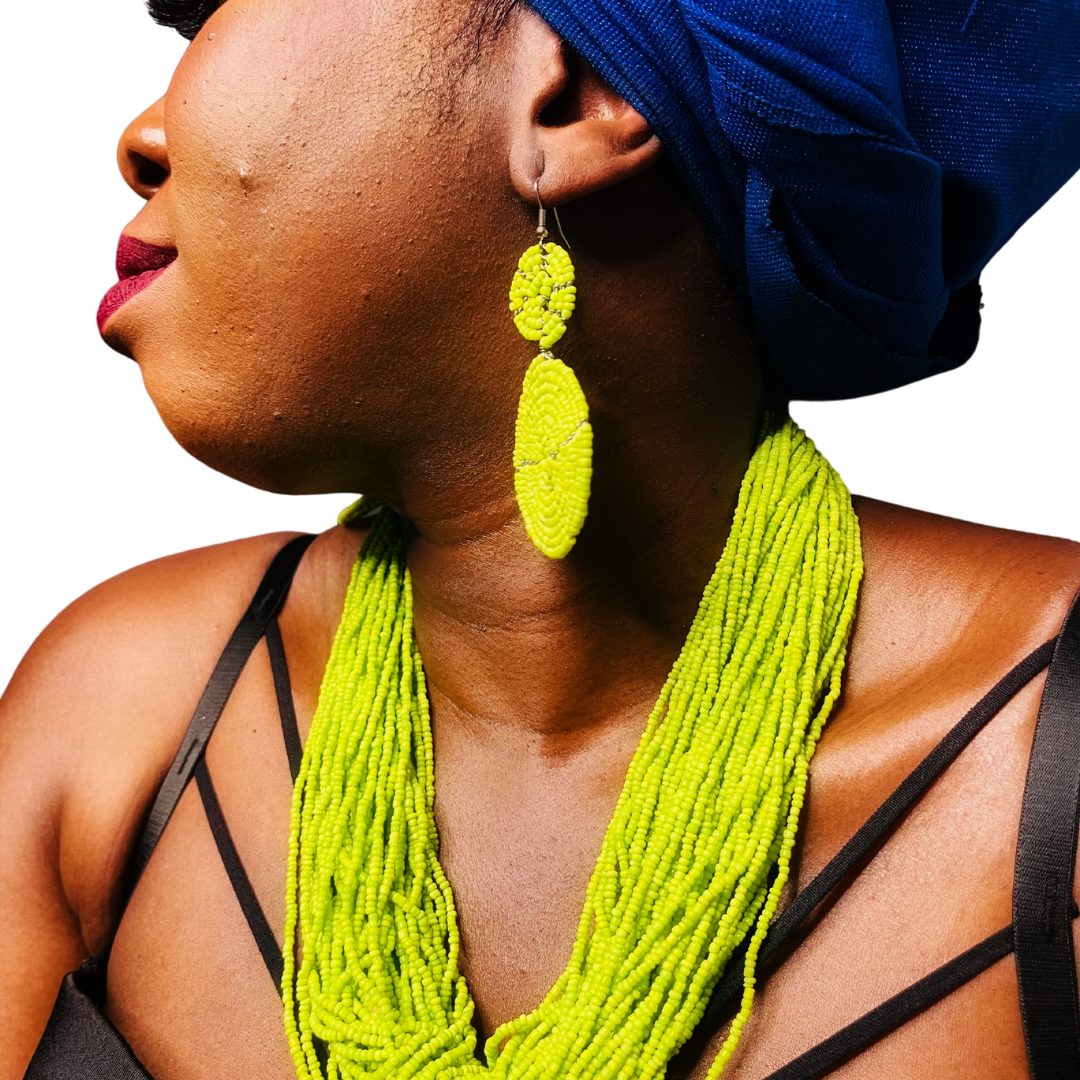 GREEN AFRICAN ACCESSORIES AND NECKLACE ONLY) – Chasis Everything